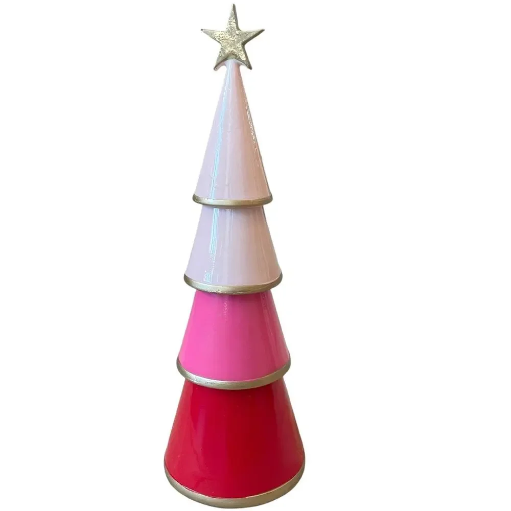 CUPCAKES AND CASHMERE Pink Christmas Tree with Gold Star 2024 NEW